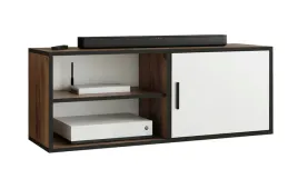 szafka-rtv-dio-2-dab-craft-zloty-bialy-z-polka-pod-telewizor-otwarta