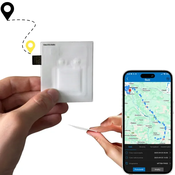 Lokalizator Dyskretny w Naklejce Naklejka Bluetooth GPS Tag iOS Android