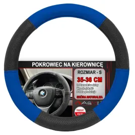 nakladka-na-kierownice-skorzana-pokrowiec-skora-czarno-niebieska-35-36-cm