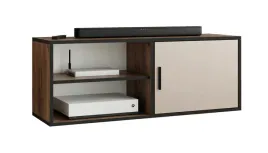 szafka-rtv-dio-2-dab-craft-zloty-kaszmir-z-polka-pod-telewizor-otwarta