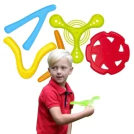 zestaw-do-rzucania-dwa-dyski-frisbee-trzy-bumerangi