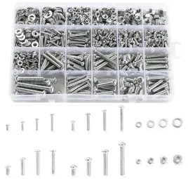 duzy-zestaw-srub-i-nakretek-podkladek-m3-m4-m5-m6-1200-sztuk-nierdzewne
