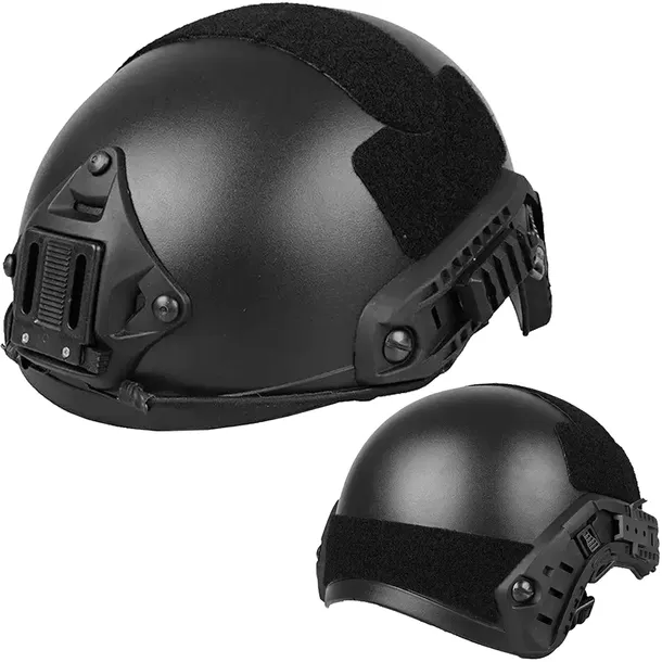 Hełm Wojskowy Replika Ballistic FMA szyny RIS montaż NV ASG Czarny L/XL