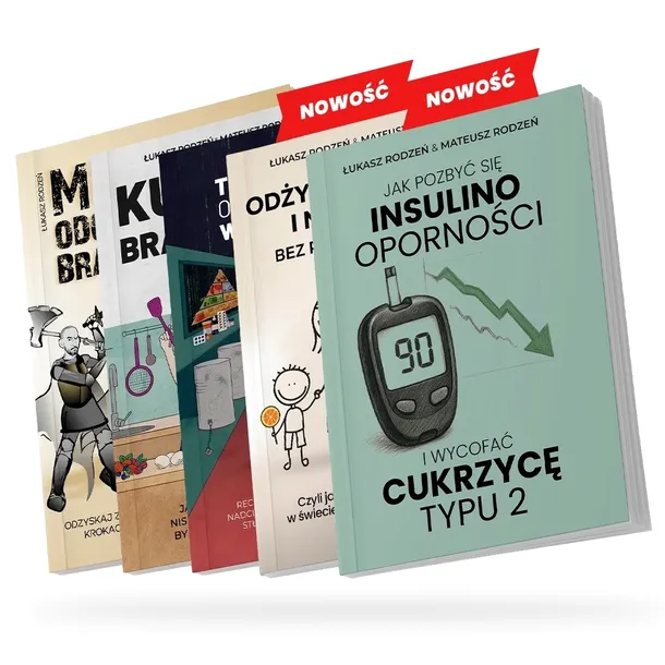 Komplet 5 książek Braci Rodzeń keto, LCHF, odchudzanie, zdrowie