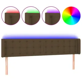 zaglowek-do-lozka-z-led-ciemnobrazowy-183x16x78-88cm-tkanina