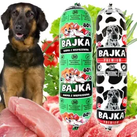 karma-dla-psa-mokra-baton-bajka-80percent-i-90percent-miesa-wolowina-wieprzowina-19kg