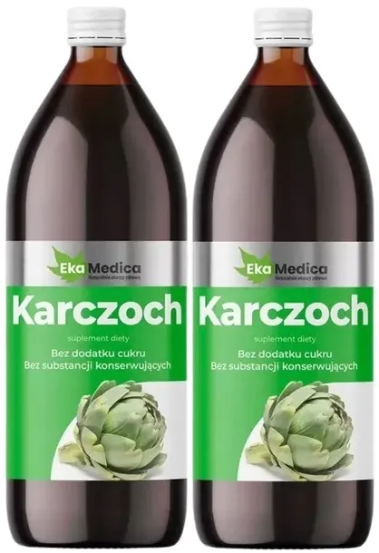 2 x EkaMedica Karczoch 1L Wsparcie Trawienia i Wątroby Cholesterol