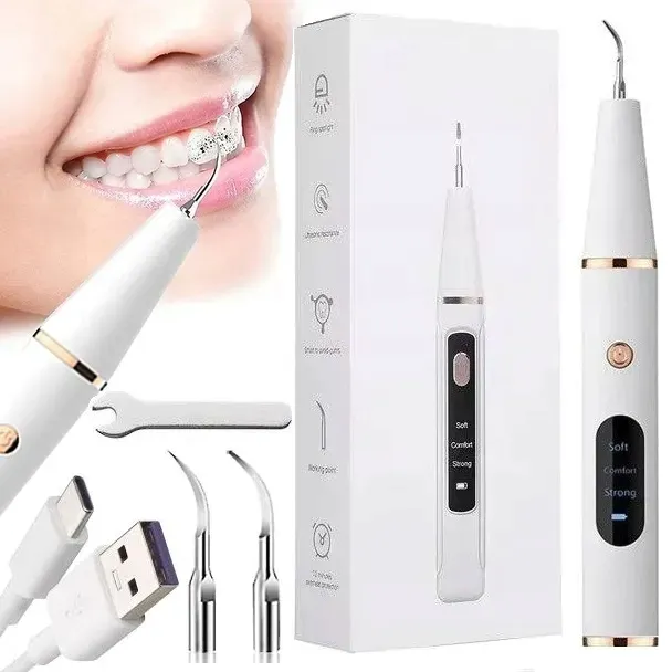 SKALER ULTRADŹWIĘKOWY DENTYSTYCZNY DO ZĘBÓW MOCNY USUWANIE KAMIENIA LED USB