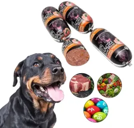 mokra-karma-baton-dla-psa-haczi-95percent-miesa-wolowina-indyk-warzywa-20x450g