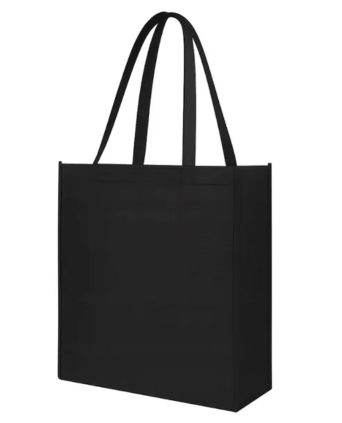 DUŻA TORBA POLIPROPYLENOWA 38x10x10x42 cm CZARNA na ZAKUPY KSIĄŻKI LAPTOP