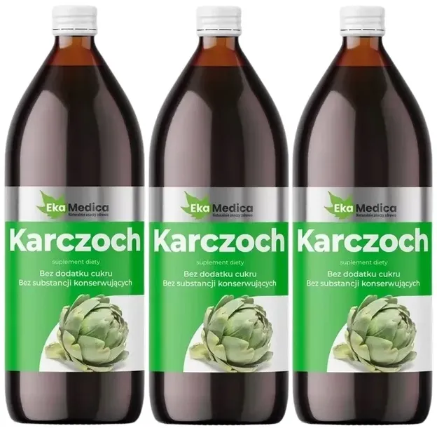 Sok z karczocha bez cukru 1l | EkaMedica