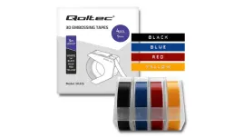 qoltec-zastaw-4-tasm-3d-do-wytlaczarki-dymo-omega-9mm-3m-4-kolory-samoprz