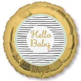balon-foliowy-okragly-hello-baby-zloty-baby-shower-43cm