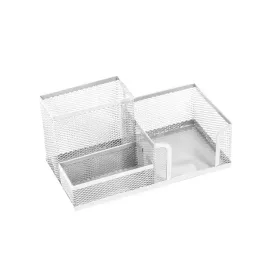 przybornik-na-biurko-bialy-metalowy-organizer-na-dlugopisy-3-komory-bialy