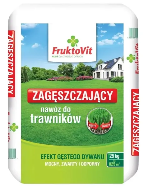 FRUKTOVIT PLUS NAWÓZ DO TRAWNIKÓW TRAWY ZAGĘSZCZAJĄCY WIOSENNY 25KG