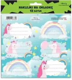 naklejki-na-okladke-unikorny-henry-na-zeszyt-szkolne-jednorozec