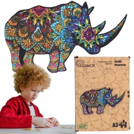 puzzle-drewniane-ukladanka-rzadki-nosorozec-zestaw-puzzli-a4-ozdoba