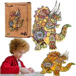 puzzle-drewniane-ukladanka-triceratops-dinozaur-kolorowy-zestaw-puzzli