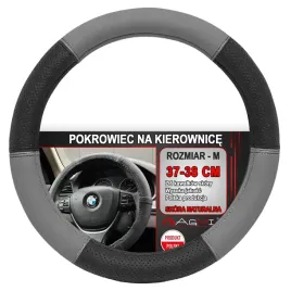 nakladka-na-kierownice-skorzana-pokrowiec-skora-czarno-szara-37-38-cm