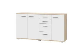 komoda-138-cm-dab-sonoma-biala-do-salonu-biura-fun-kd-4