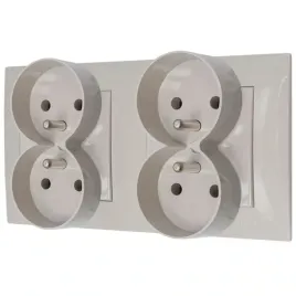 dwa-gniazda-podwojne-z-ramka-seria-szafir-kolor-kaszmirowy-bez