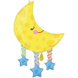 balon-foliowy-ksiezyc-z-gwiazdkami-baby-zolty-narodziny-63x96-cm