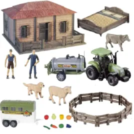 zestaw-farma-dla-dzieci-gospodarstwo-2-rolnikow-zwierzeta-traktor-zagroda