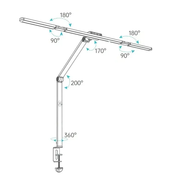 lampa-kreslarska-led-na-biurko-lampka-biurkowa-bezcieniowa-do-blatu-pilot-stan-nowy