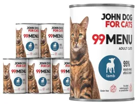 john-dog-for-cats-jagniecina-6x400g-99-menu-mokra-karma-dla-kota