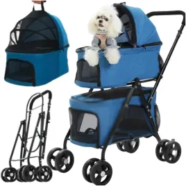 wozek-spacerowy-dla-psa-kota-skladany-nosidelkiem-60x33x46cm-15kg-niebieski