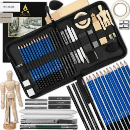 olowki-do-szkicowania-z-manekinem-zestaw-olowkow-do-rysowania-szkicu-36w1