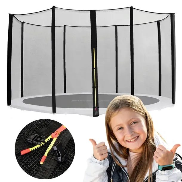 SIATKA DO TRAMPOLINY 10FT 300/305/312cm ZEWNĘTRZNA na 8 SŁUPKÓW OCHRONNA