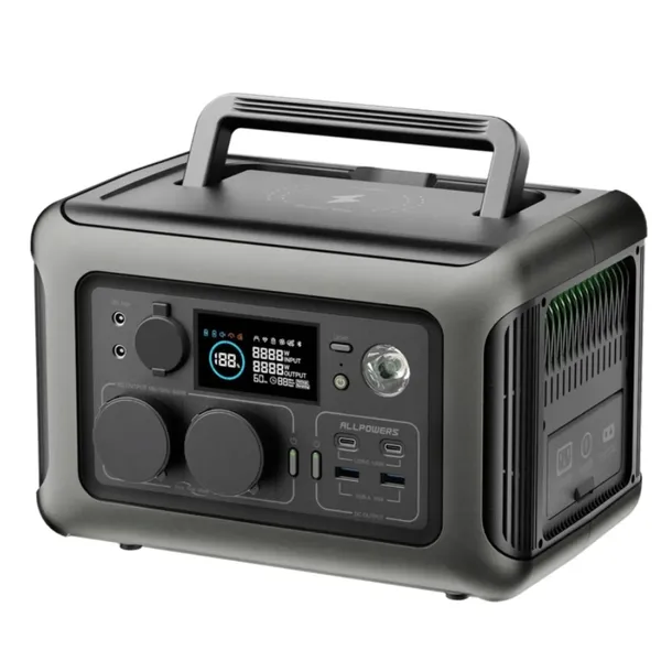 Stacja Ładowania Allpowers R600 299Wh 600W Powerbank Magazyn Energi Czarny