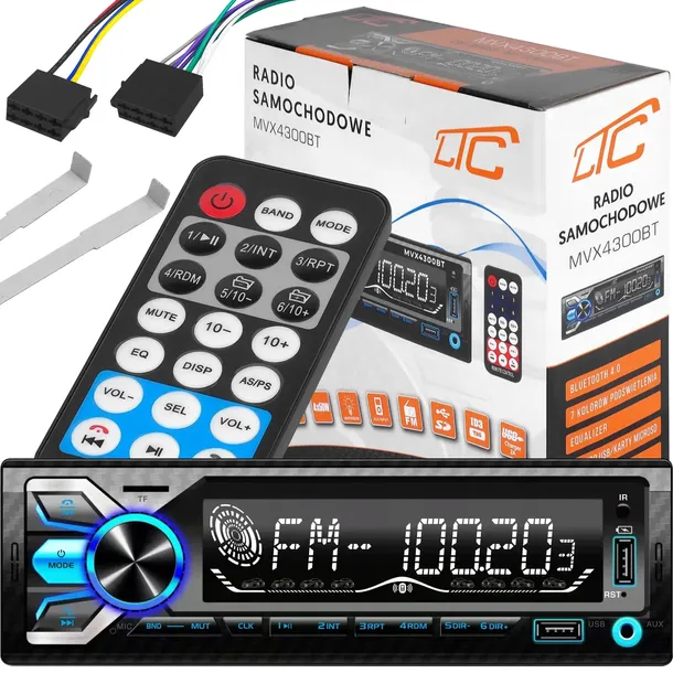 radio-samochodowe-2x-usb-aux-bluetooth-1din-pilot-zlacza-aux-rca-pre-out-przedwzmacniacz-usb