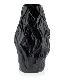 ceramiczny-wazon-czarny-na-kwiaty-dekoracja-stolu-ceramika-16x29cm-ceramika