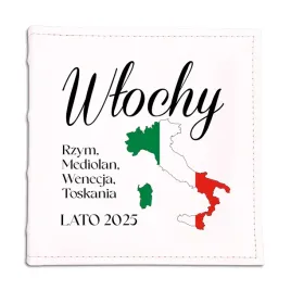 album-skorzany-bialy-pamiatka-z-podrozy-wlochy-prezent-dla-podroznika-perso