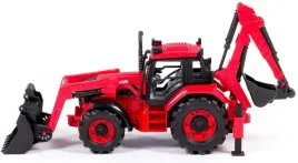 traktor-belarus-z-ladowarka-i-koparka-polesie-czerwony