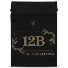 skrzynka-pocztowa-na-listy-personalizowana-a4-czarna-metal-grawer-adres-hit