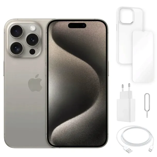 APPLE IPHONE 15 PRO 128GB SZARY | BATERIA 100% | GRATIS | ESIM + SIM