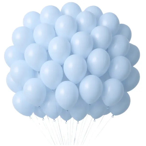 BALONY PASTELOWE NIEBIESKIE ZESTAW BALONÓW NA URODZINY 30cm BŁĘKITNE 50 SZT