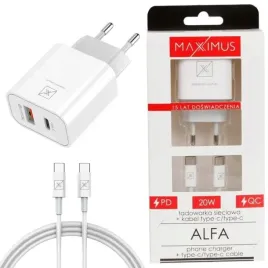 ladowarka-sieciowa-mx-alfa-20w-pd-qc-usb-a-c-kabel-type-c-type-c-20w