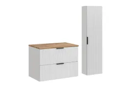 meble-lazienkowe-bialy-mat-80-cm-z-blatem-dab-i-szafka-wysoka