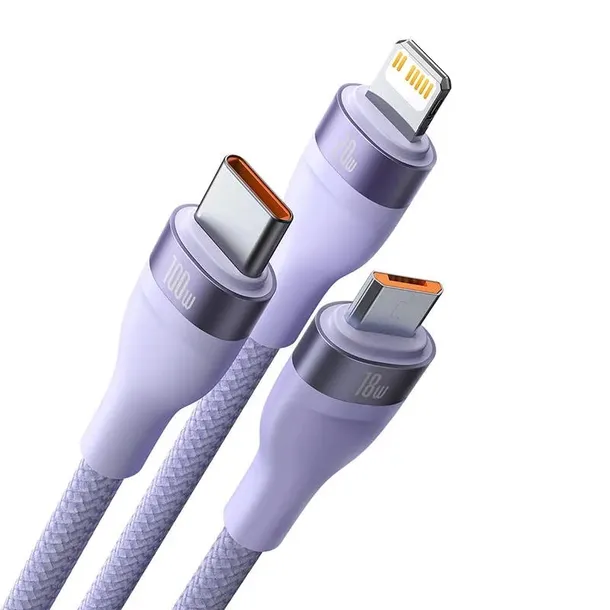 kabel-usb-3w1-baseus-flash-series-2-usb-c-micro-usb-lightning-100w-1-kolor-fioletowy