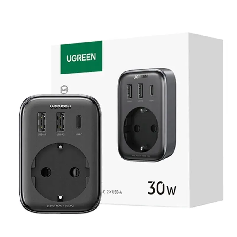 ladowarka-sieciowa-ugreen-cd314-30w-2xusb-usb-c-gniazdo-ac-stan-nowy