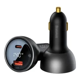 ladowarka-samochodowa-baseus-digital-display-usb-a-usb-c-pd-140w-czarna