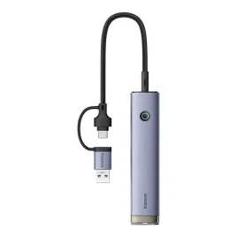 hub-4w1-baseus-ultrajoy-usb-aandusb-c-do-3xusb3-0-usb-c-rj45-szary
