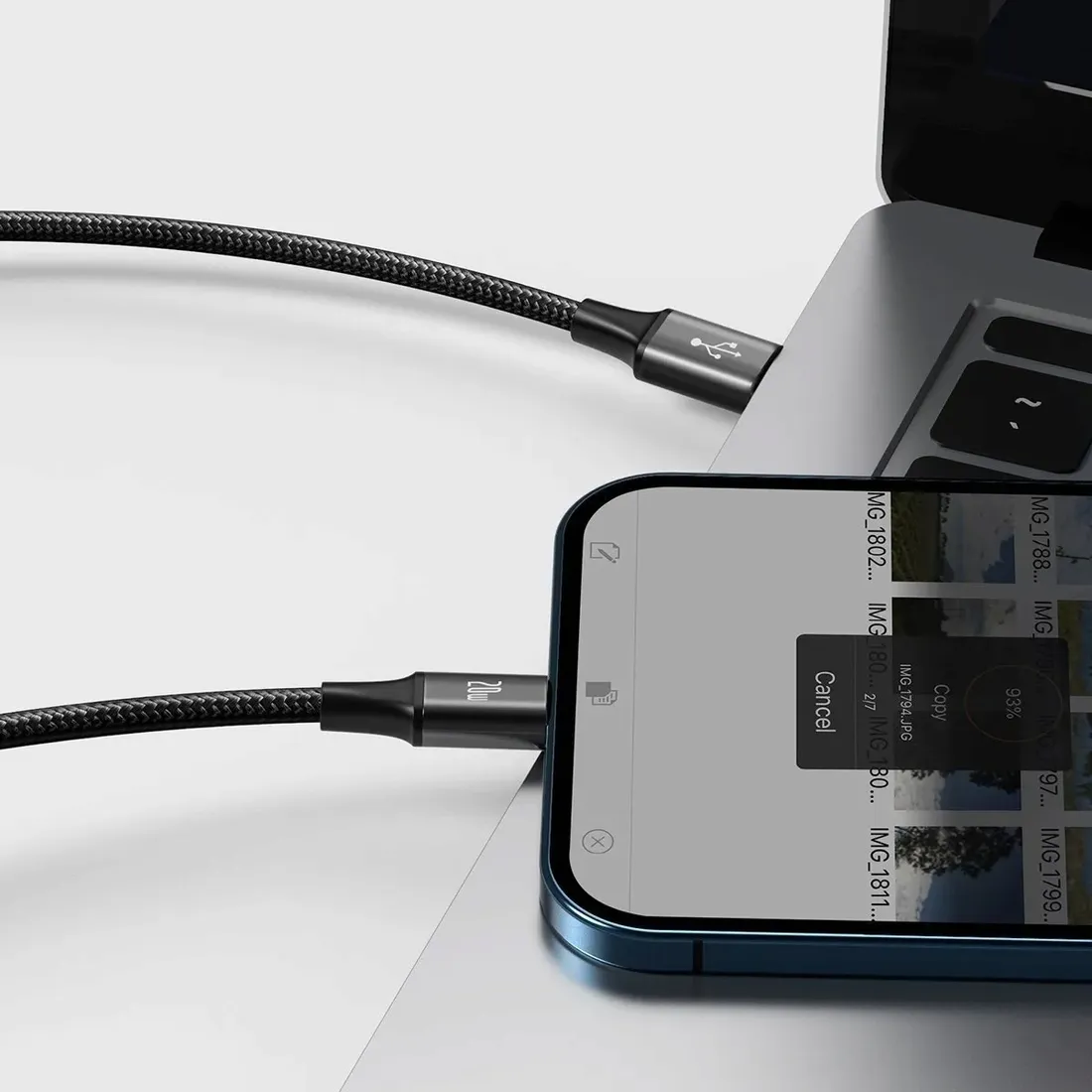 kabel-usb-3w1-baseus-rapid-series-micro-usb-lightning-usb-c-20w-1-5m-stan-nowy