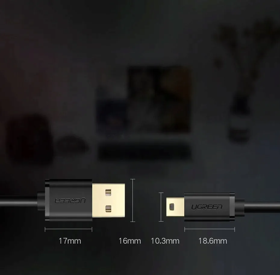 kabel-usb-ugreen-us132-2m-do-mini-usb-ladowanie-i-dane-czarny-stan-nowy