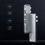 hub-ugreen-cm380-2xusb-c-hdmi-2xusb-3-0-sdtf-usb-c-pd-szary-stan-nowy-certyfikat-ce