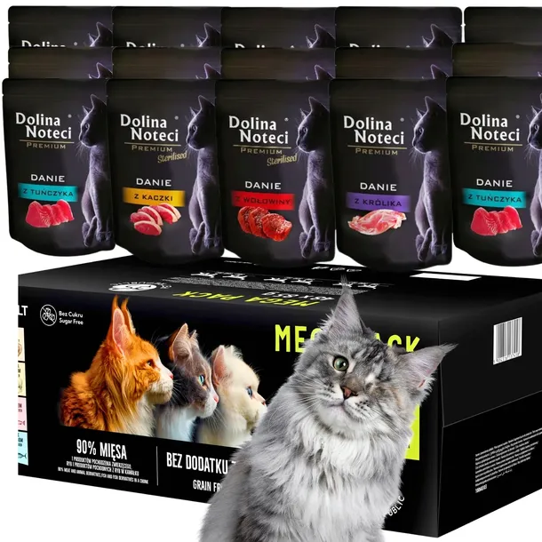 KARMA MOKRA DLA KOTA DOLINA NOTECI + PET REPUBLIC MIX 8 SMAKÓW 48 X 85 G